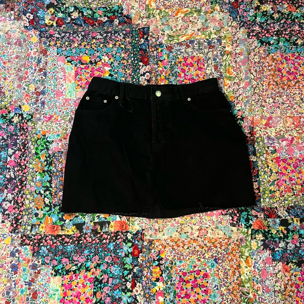 ASOS Black Denim Mini Skirt